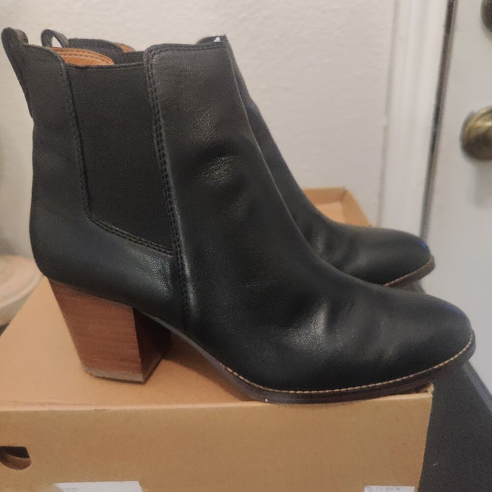 J.Crew Factory Rory Leather Heeled Boots
